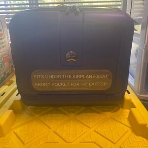 Delsey Paris Luggage Carry On Underseat Suitcase Purple 14 Inch Laptop Pocket